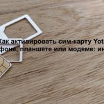How to activate a Yota SIM card on a smartphone, tablet or modem: instructions