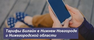 Описание актуальных тарифов Beeline в Нижнем Новгороде и Нижегородской области для смартфона, планшета и модема