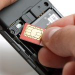 Inserting a SIM card into the phone